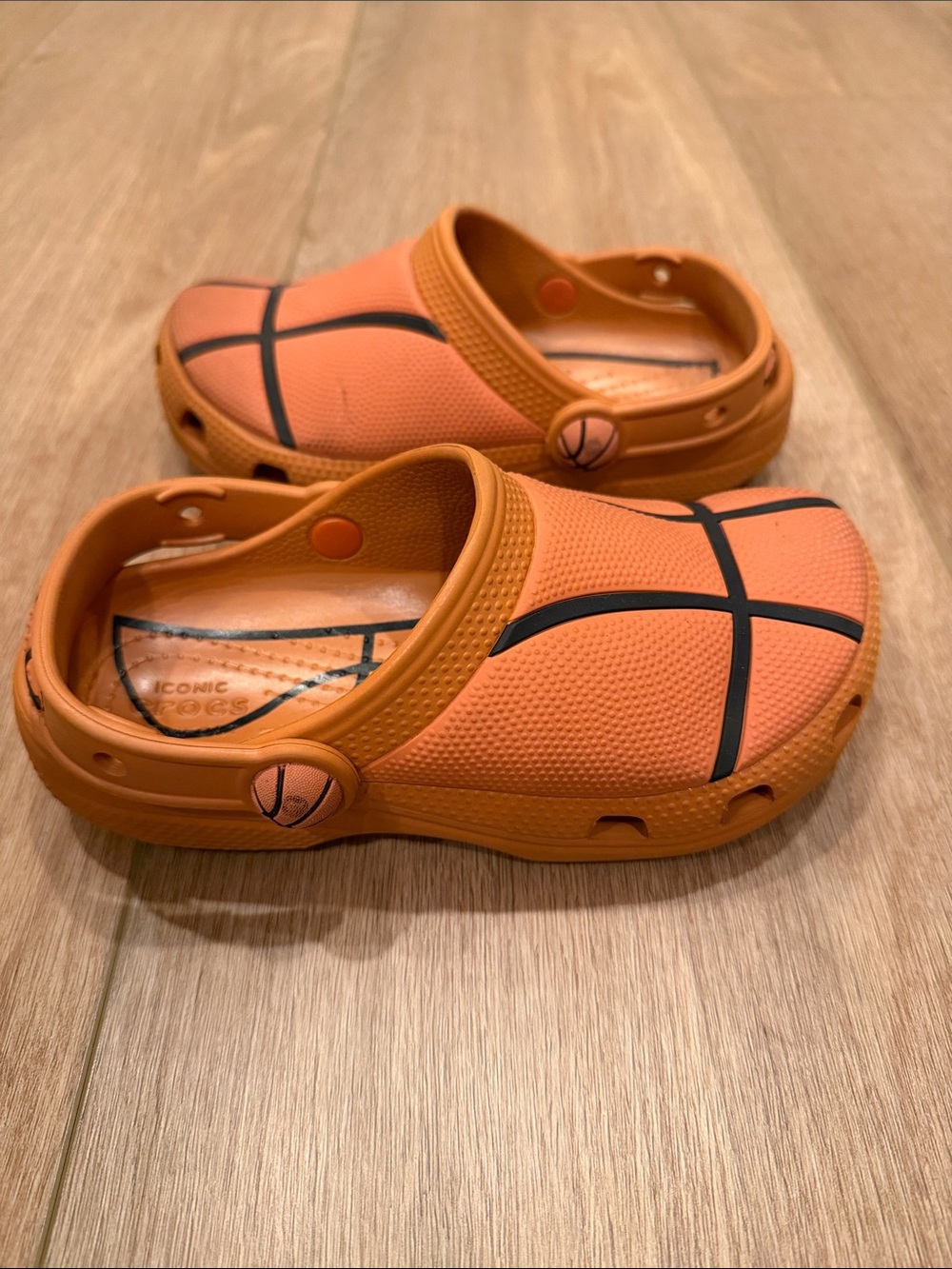 CROCS Kids Orange Basketball Clogs